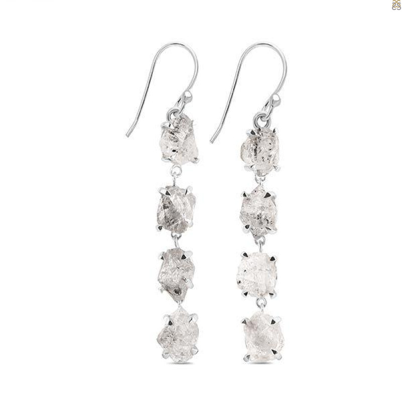 Petroleum Herkimer Diamond Rough Earring-2E HDP-3-307