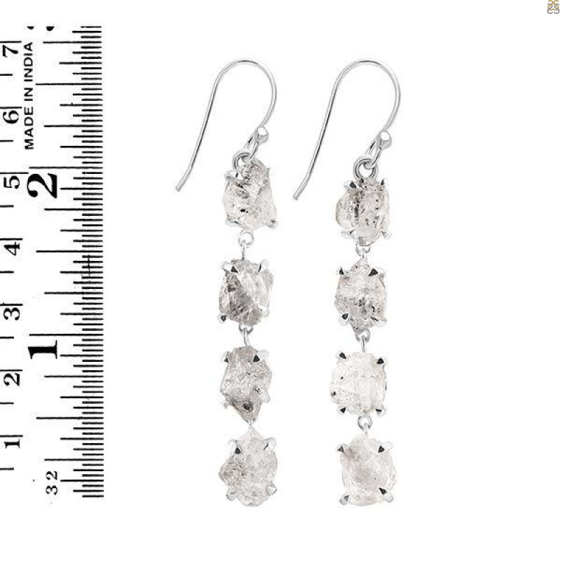 Petroleum Herkimer Diamond Rough Earring-2E HDP-3-307