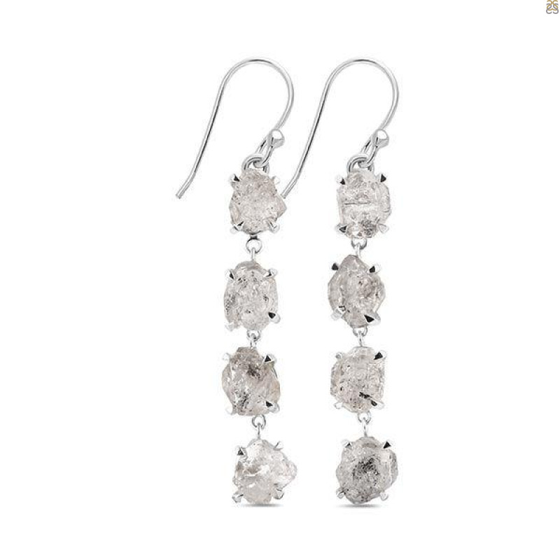 Petroleum Herkimer Diamond Rough Earring-2E HDP-3-311