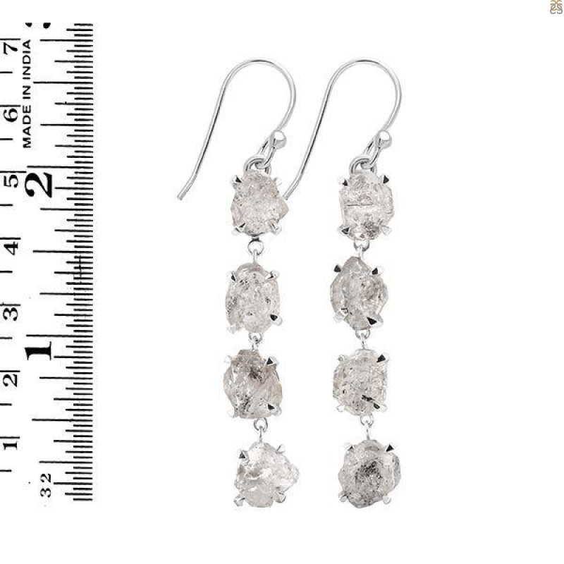 Petroleum Herkimer Diamond Rough Earring-2E HDP-3-311