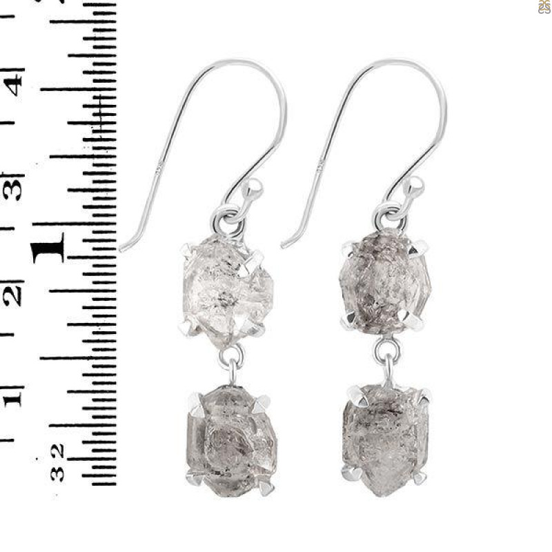 Petroleum Herkimer Diamond Rough Earring-2E HDP-3-312