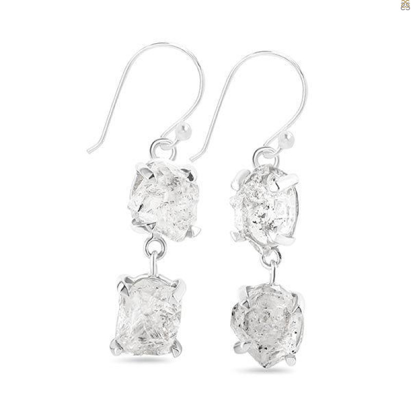 Petroleum Herkimer Diamond Rough Earring-2E HDP-3-332