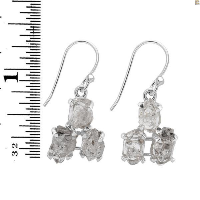 Petroleum Herkimer Diamond Rough Earring-2E HDP-3-9