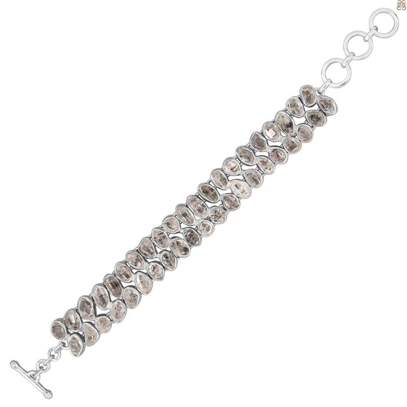 Herkimer Diamond Rough Bracelet-BJ HKD-11-2