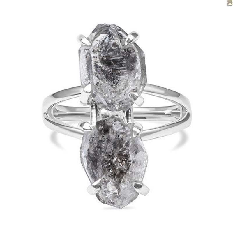 Herkimer Diamond Rough Ring-2R-Size-5 HKD-2-129