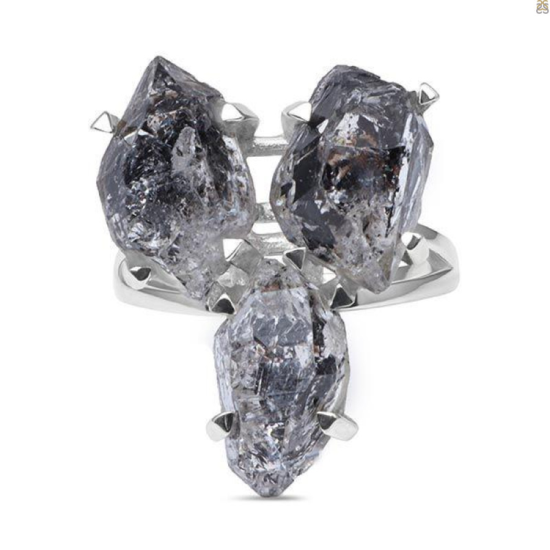 Herkimer Diamond Rough Ring-2R-Size-9 HKD-2-269