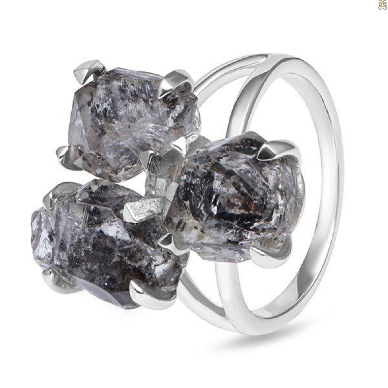 Herkimer Diamond Rough Ring-2R-Size-9 HKD-2-273