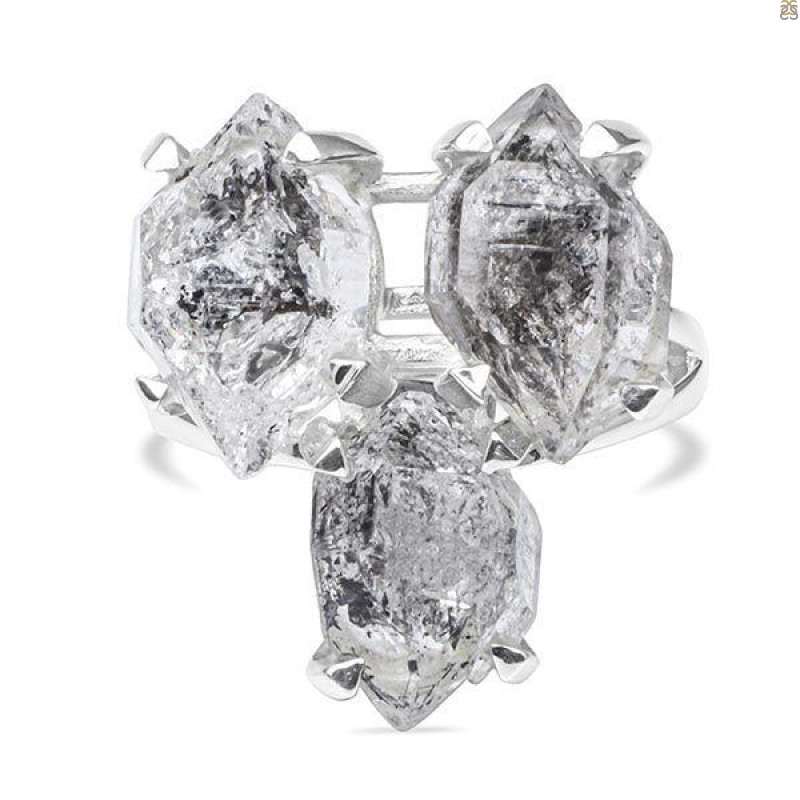 Herkimer Diamond Rough Ring-2R-Size-8 HKD-2-278
