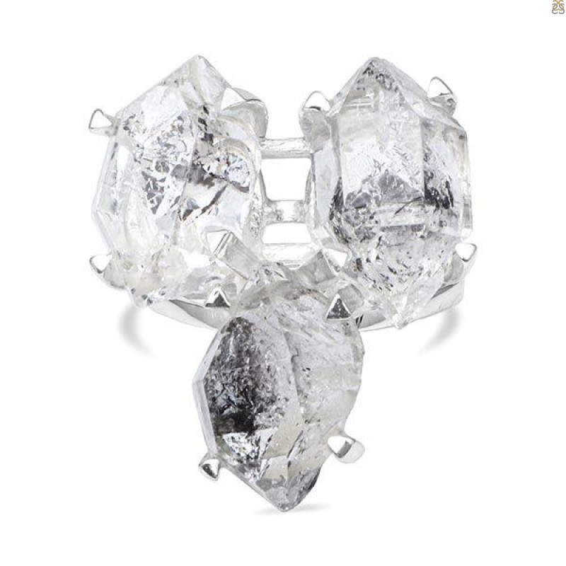Herkimer Diamond Rough Ring-2R-Size-5 HKD-2-292