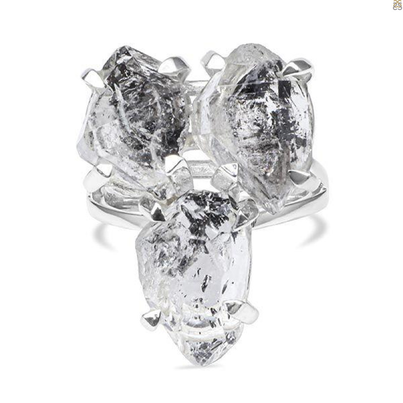 Herkimer Diamond Rough Ring-2R-Size-5 HKD-2-293