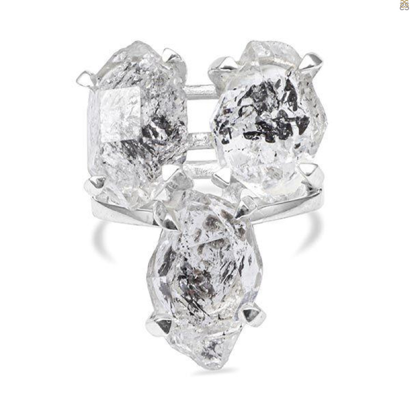 Herkimer Diamond Rough Ring-2R-Size-5 HKD-2-294