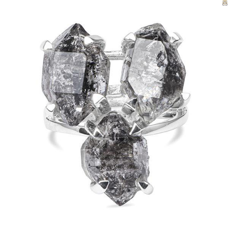 Herkimer Diamond Rough Ring-2R-Size-6 HKD-2-295