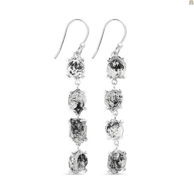 Herkimer Diamond Rough Earring-2E HKD-3-280