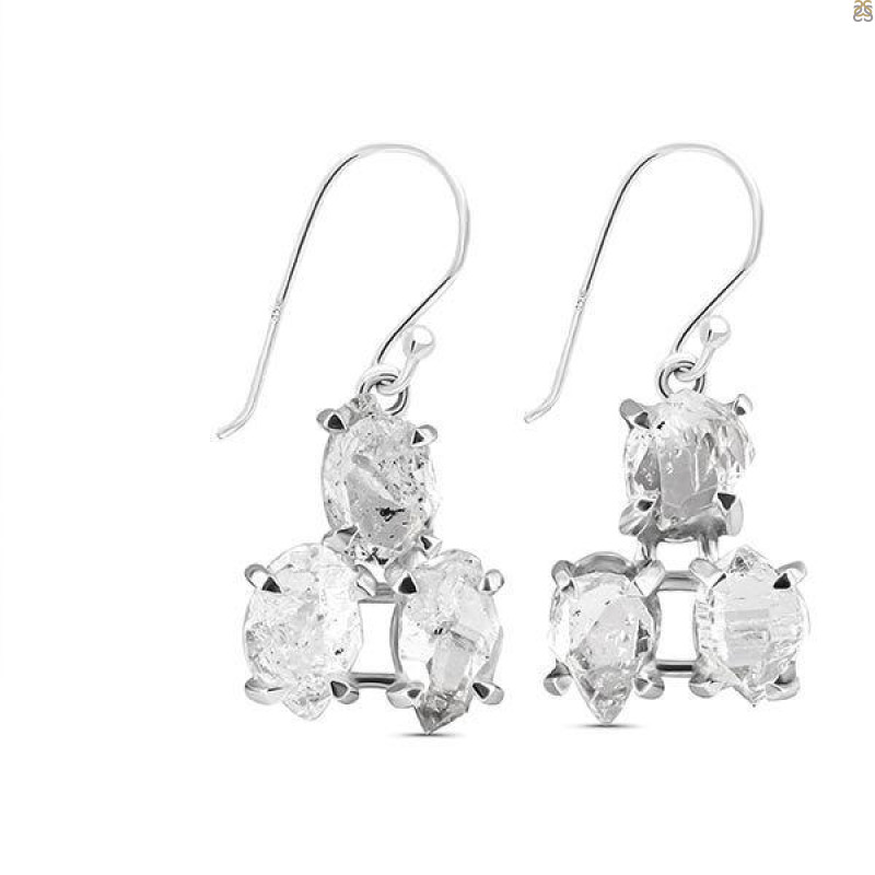 Herkimer Diamond Rough Earring-2E HKD-3-35