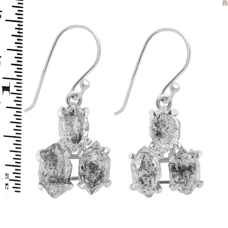 Herkimer Diamond Earring-2E HKD-3-484