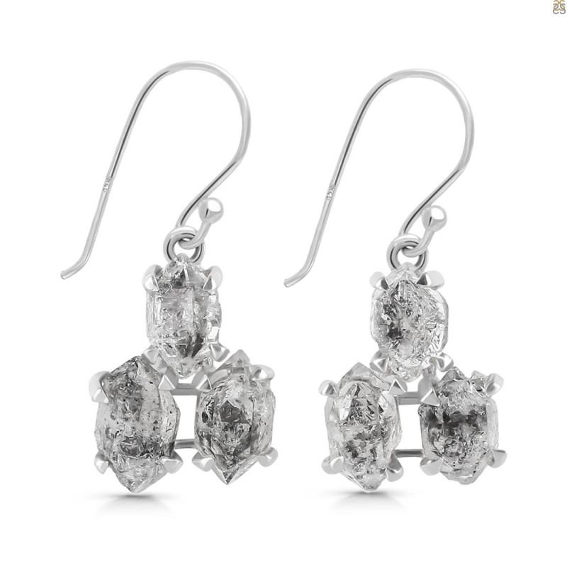 Herkimer Diamond Earring-2E HKD-3-484