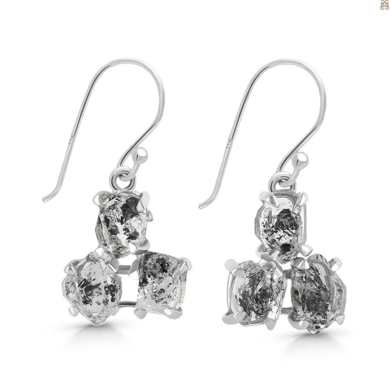 Herkimer Diamond Earring-2E HKD-3-489