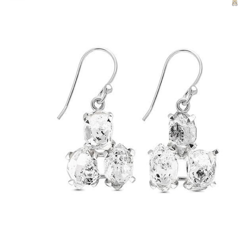 Herkimer Diamond Rough Earring-2E HKD-3-60