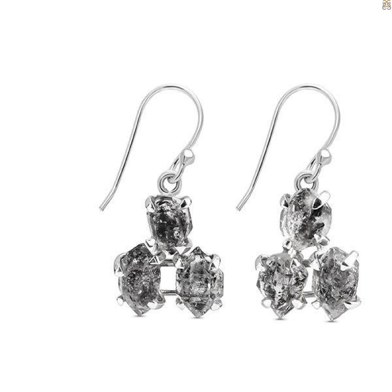 Herkimer Diamond Rough Earring-2E HKD-3-61