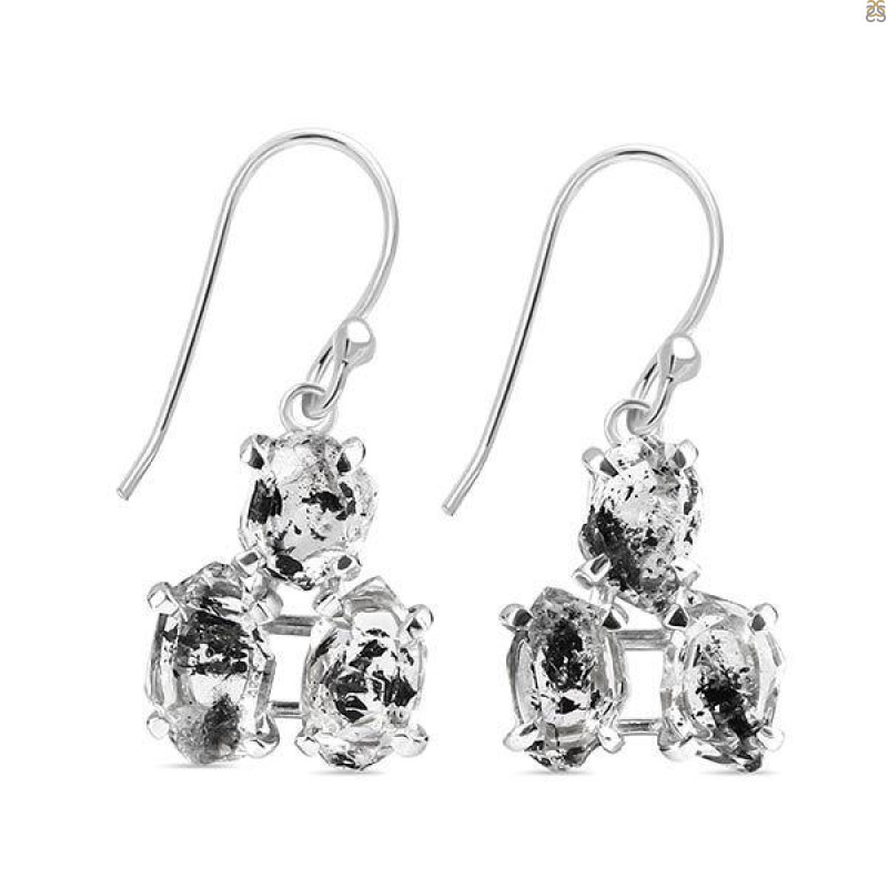 Herkimer Diamond Rough Earring-2E HKD-3-74