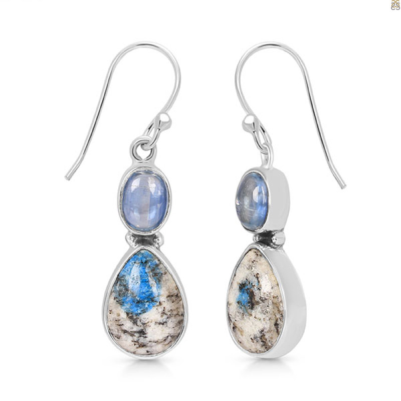 K2 Jasper/Kyanite Earring-2E K2J-3-45