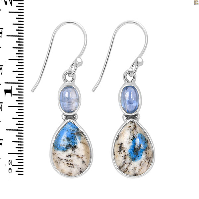 K2 Jasper/Kyanite Earring-2E K2J-3-46