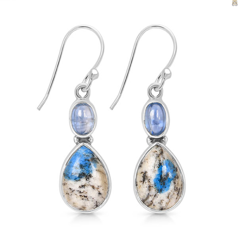 K2 Jasper/Kyanite Earring-2E K2J-3-46