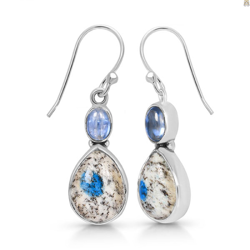 K2 Jasper/Kyanite Earring-2E K2J-3-51