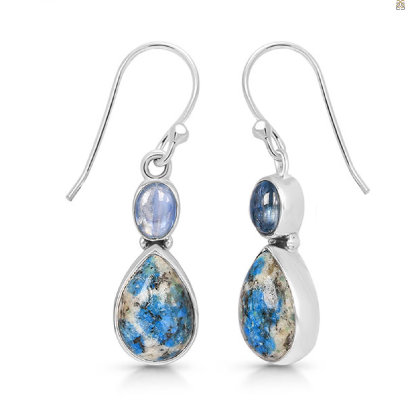 K2 Jasper/Kyanite Earring-2E K2J-3-54