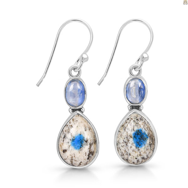 K2 Jasper/Kyanite Earring-2E K2J-3-58