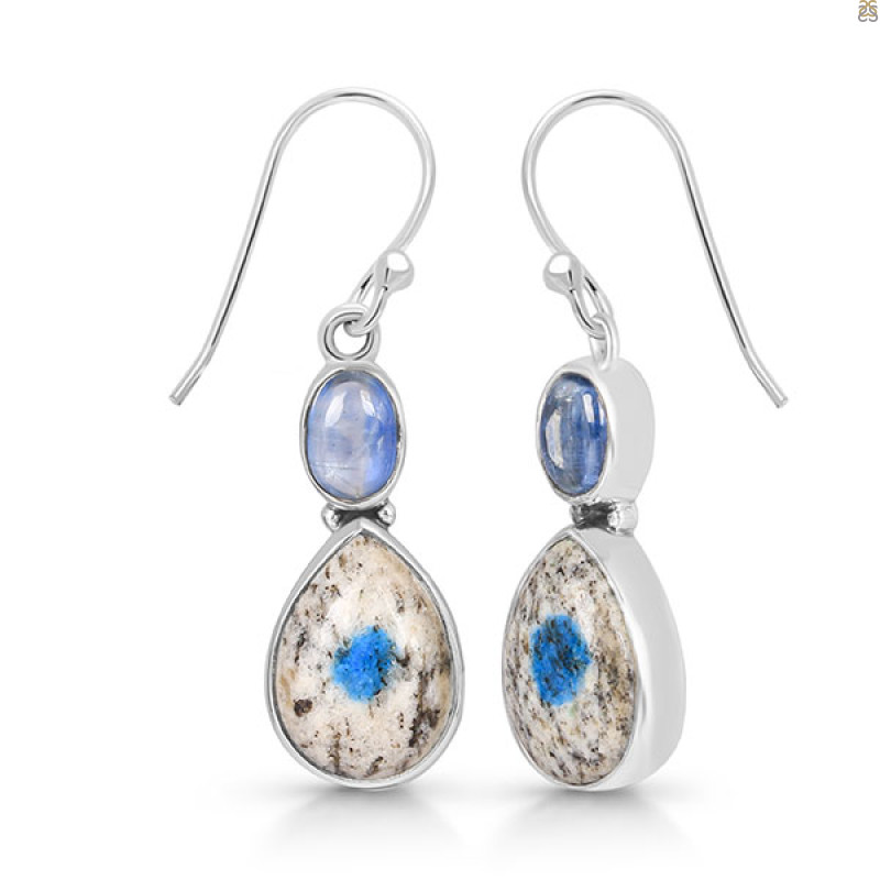 K2 Jasper/Kyanite Earring-2E K2J-3-58