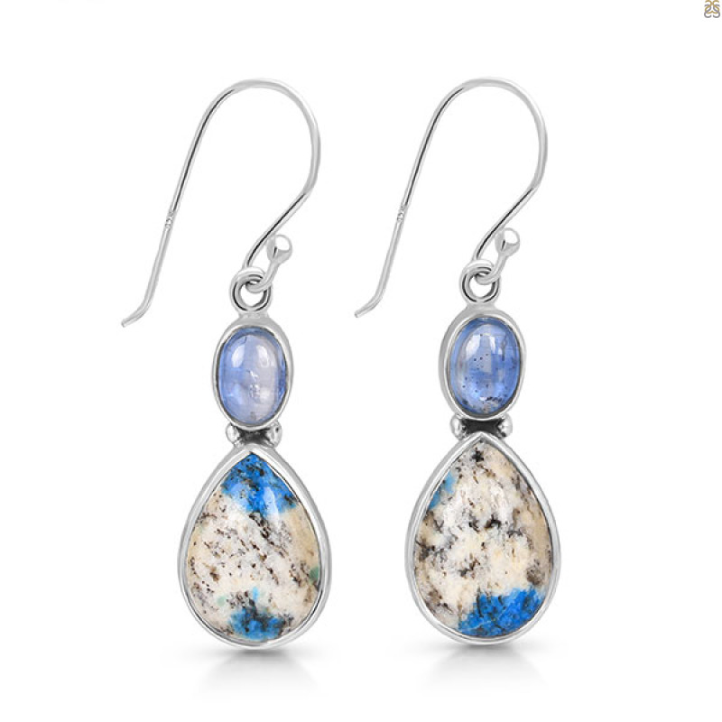 K2 Jasper/Kyanite Earring-2E K2J-3-62