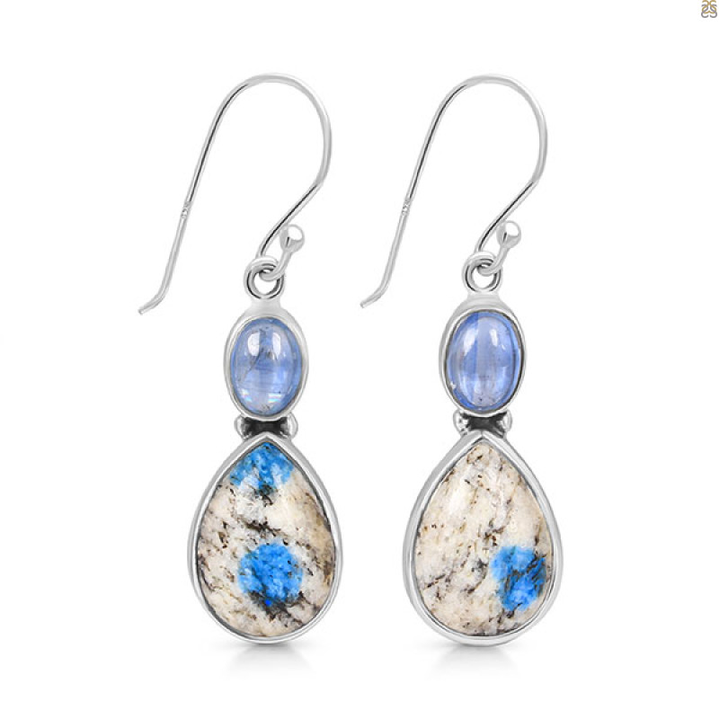 K2 Jasper/Kyanite Earring-2E K2J-3-66