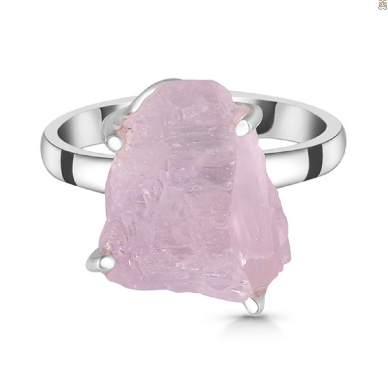 Kunzite Rough Ring-R-Size-8 KNZ-2-1