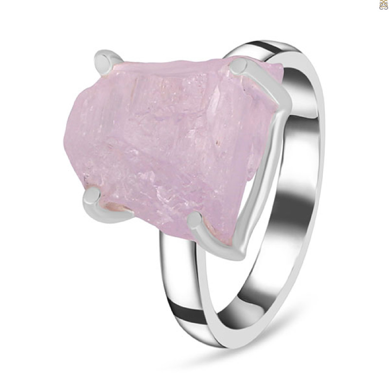 Kunzite Rough Ring-R-Size-8 KNZ-2-1