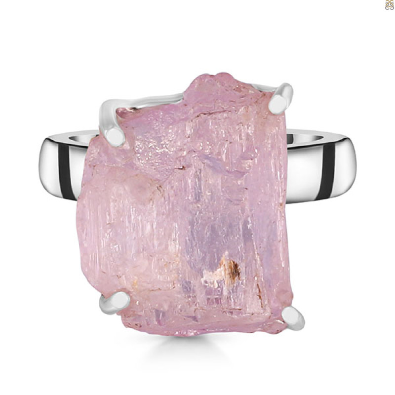 Kunzite Rough Ring-R-Size-8 KNZ-2-10