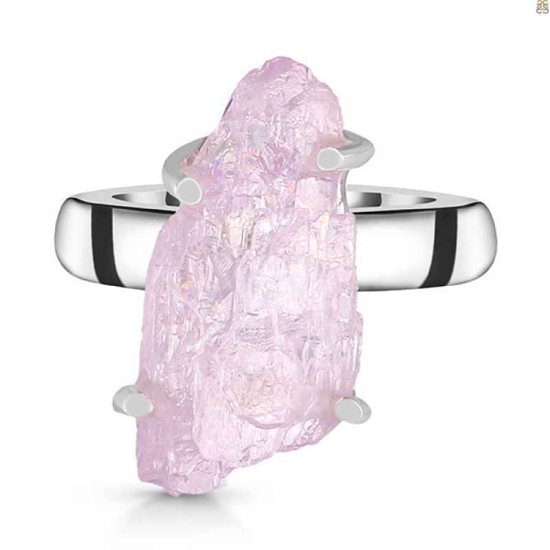 Kunzite Rough Ring-R-Size-7 KNZ-2-100