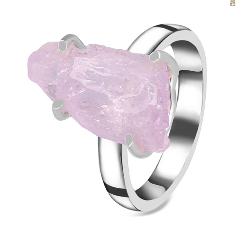 Kunzite Rough Ring-R-Size-7 KNZ-2-100