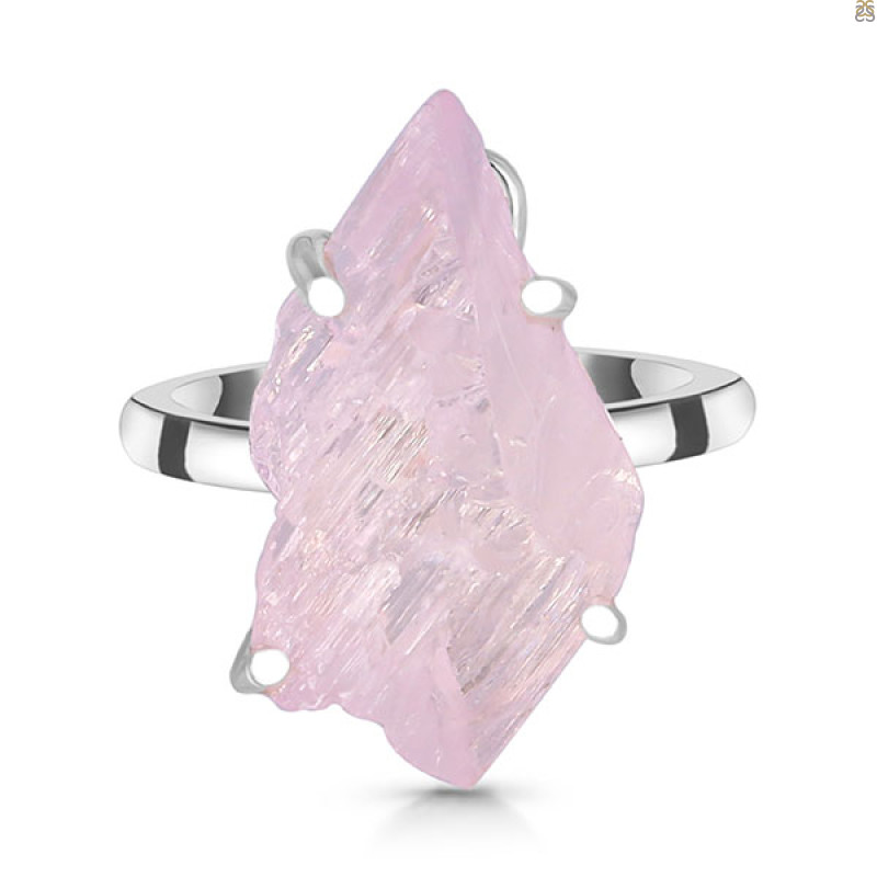 Kunzite Rough Ring-R-Size-8 KNZ-2-106