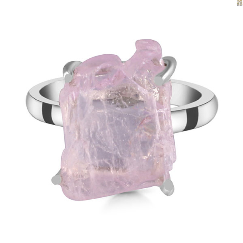 Kunzite Rough Ring-R-Size-10 KNZ-2-108