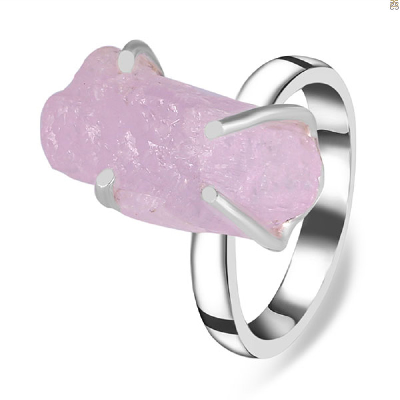 Kunzite Rough Ring-R-Size-8 KNZ-2-109