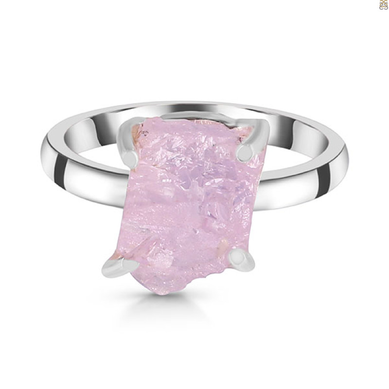 Kunzite Rough Ring-R-Size-7 KNZ-2-113