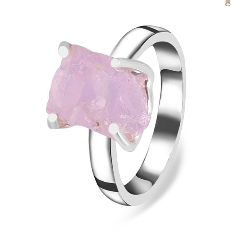 Kunzite Rough Ring-R-Size-7 KNZ-2-113