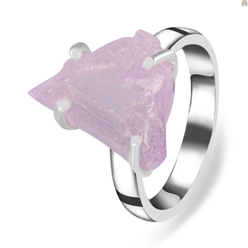 Kunzite Rough Ring-R-Size-9 KNZ-2-115