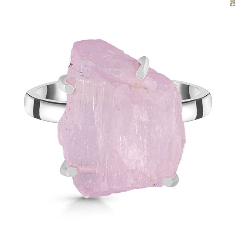Kunzite Rough Ring-R-Size-10 KNZ-2-121