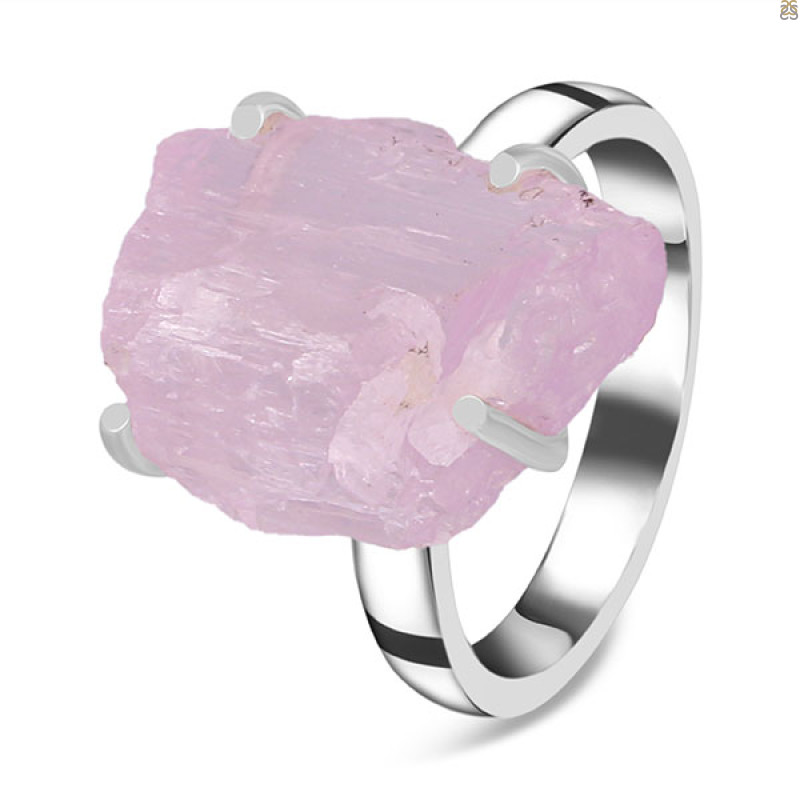 Kunzite Rough Ring-R-Size-10 KNZ-2-121