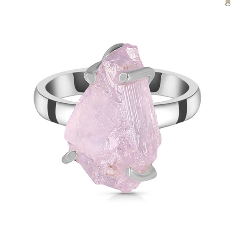 Kunzite Rough Ring-R-Size-7 KNZ-2-127