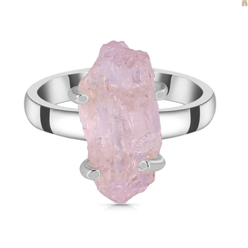 Kunzite Rough Ring-R-Size-6 KNZ-2-128