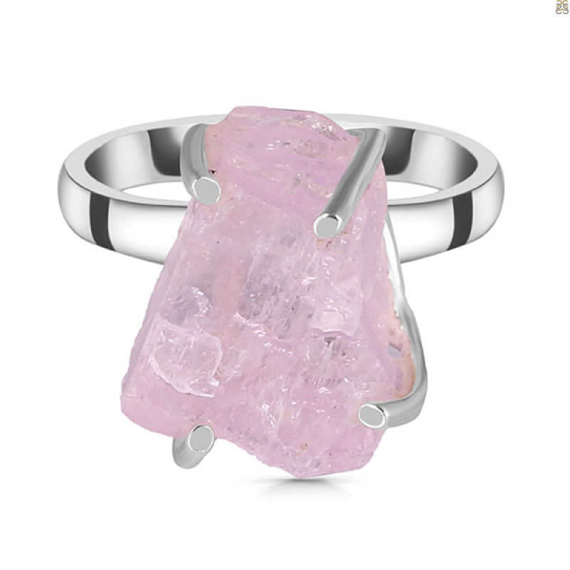 Kunzite Rough Ring-R-Size-5 KNZ-2-134