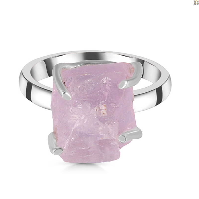 Kunzite Rough Ring-R-Size-8 KNZ-2-14